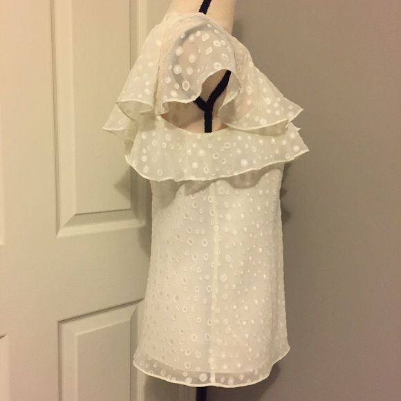 THE LIMITED Asymmetrical Double Ruffle Trim Blouse - Picture 3 of 5